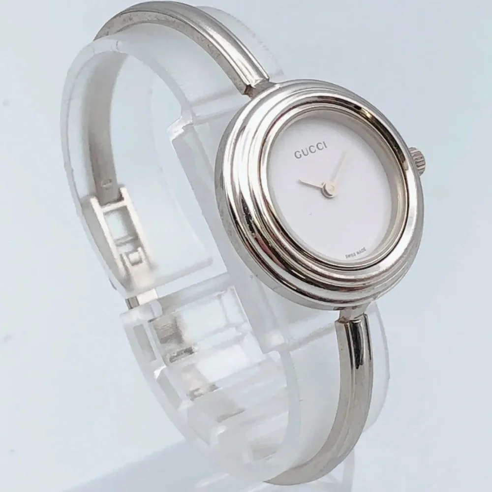 Gucci Silver Bracelet Watch with all bezels shown
